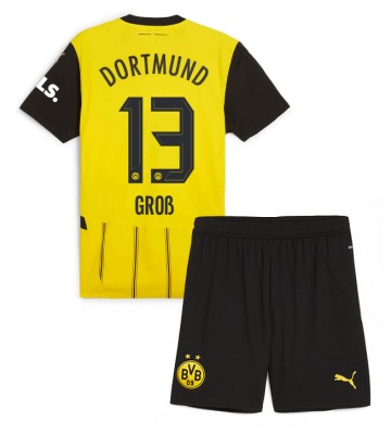 Borussia Dortmund Pascal Gross #13 Hemmakläder Barn 2024-25 Kortärmad (+ Korta byxor)